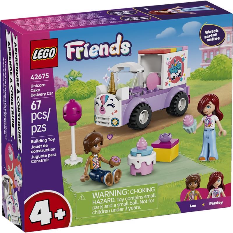 Lego 42675 Friends Unicorn Cake Delivery Car Building Set Multi 67 pc