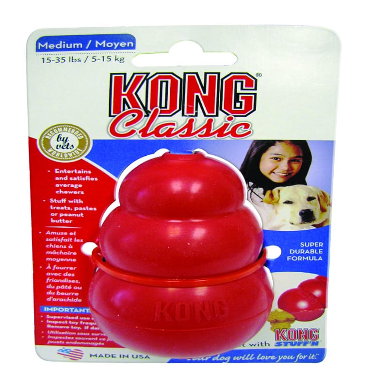 Kong KO-T2 For Dog Red Rubber Dog Toy Medium 1 pk