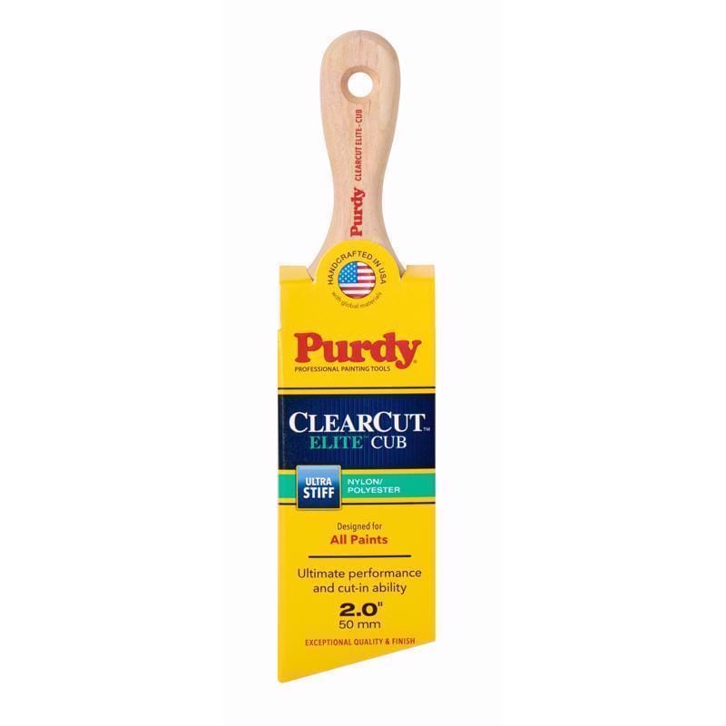 Purdy 144153820 Clearcut Elite Cub 2 in. Ultra Stiff Angle Trim Paint Brush