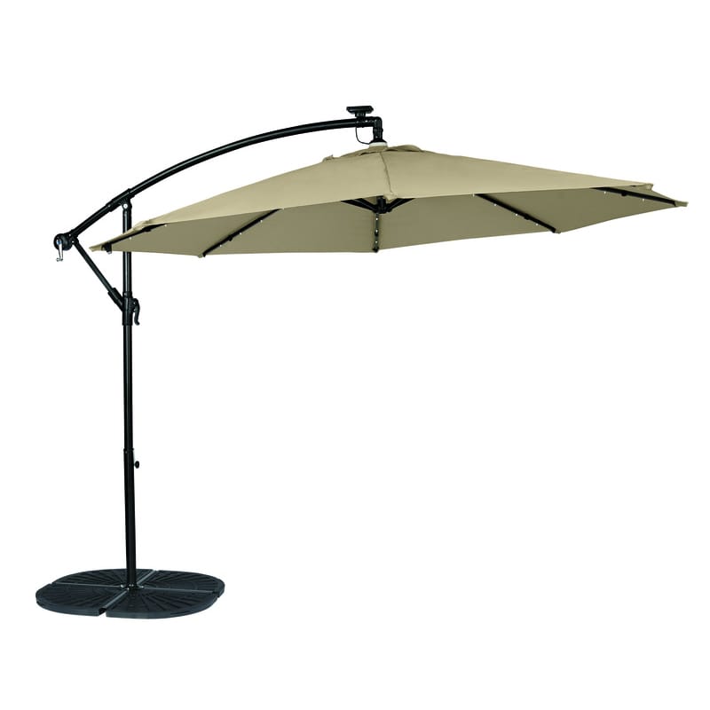 Living Accents UMSCS10E04OBD 10 ft. Tiltable Tan Offset Umbrella