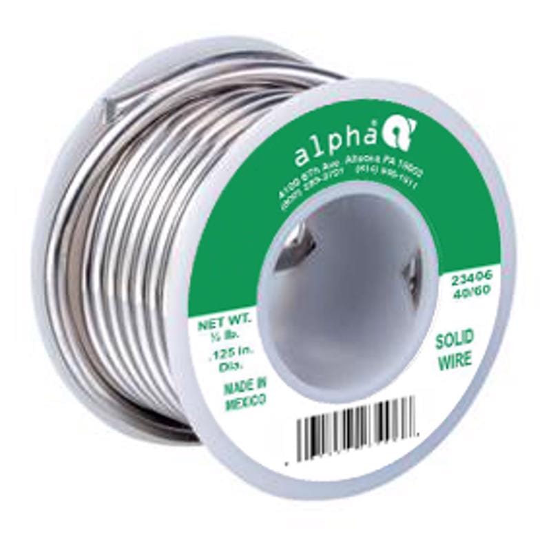 Alpha Metals 23406 8 oz Solid Wire Solder Tin/Lead 40/60 1 pc