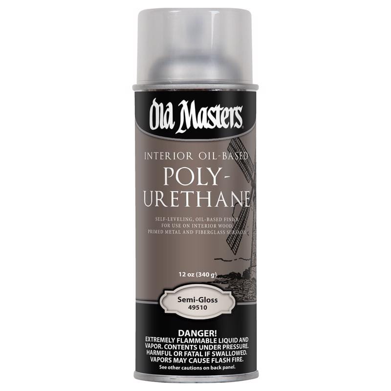 Old Masters 49510 Semi-Gloss Clear Oil-Based Polyurethane Spray 12 oz