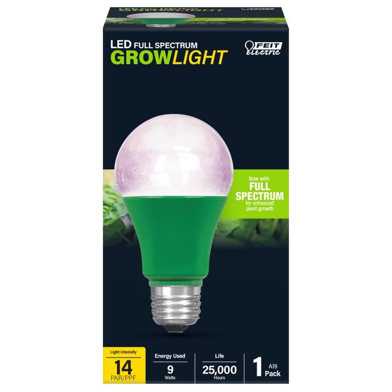 Feit A19/GROWLEDG2BX A19 E26 (Medium) LED Grow Light White 60 Watt Equivalence 1 pk