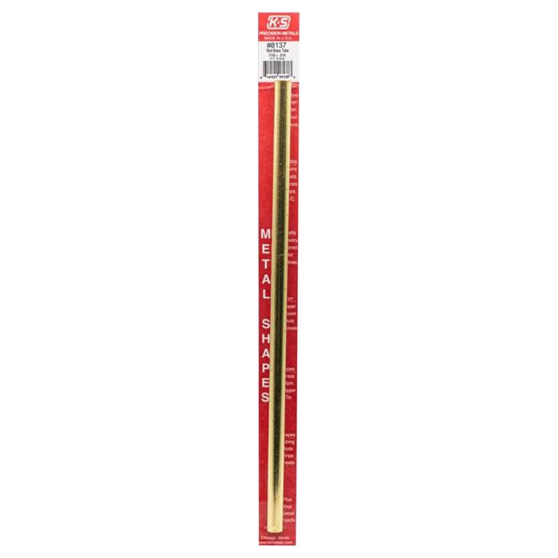 K&S 8137 7/16 in. D X 12 in. L Round Brass Tube 1 pk