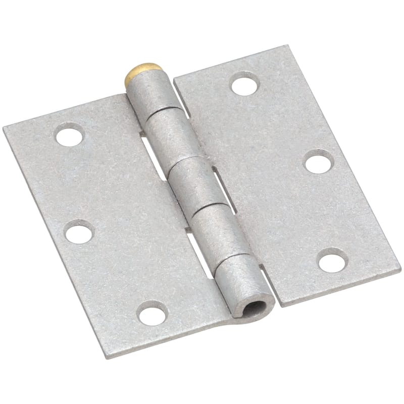 National Hardware N208-843 3-1/2 in. W X 3-1/2 in. L Galvanized Silver Steel Broad Hinge 2 pk