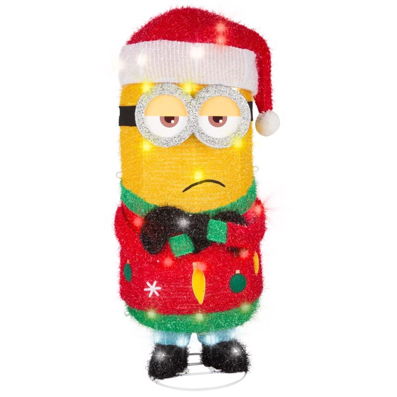 Universal 110322 Holiday Tinsel Sculpture Minion Kevin 12 in. Yard Decor