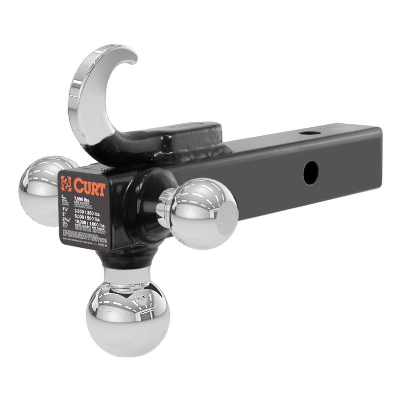 CURT 45675 Tri-Ball Mount Blk/Slv
