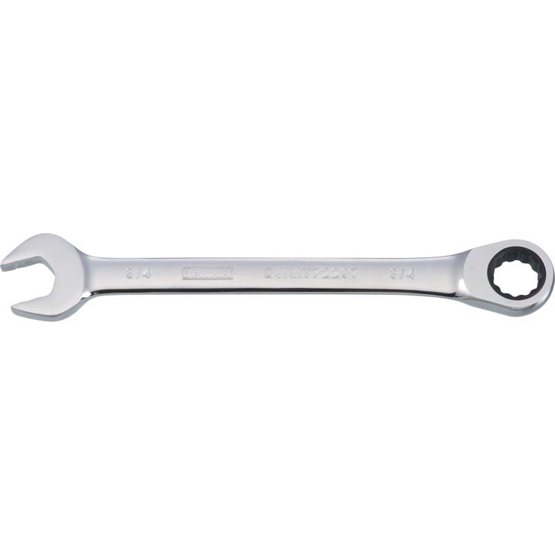 Dewalt DWMT72297OSP 3/4 in. X 3/4 in. 12 Point SAE Ratcheting Combination Wrench 9-11/16 in. L 1 pc