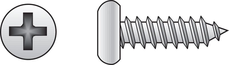 Hillman 80056 No. 8 Ga. X 2 in. L Phillips Pan Head Sheet Metal Screws 100 pk