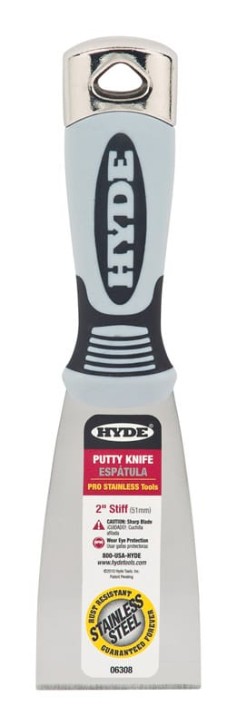 Hyde 06308 Pro 2 in. W X 7-3/4 in. L Stainless Steel Stiff Putty Knife