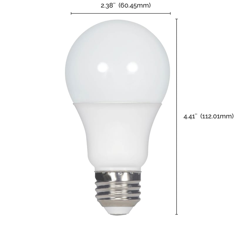 Satco S11413 A19 E26 (Medium) LED Bulb Cool White 60 Watt Equivalence 100 pk