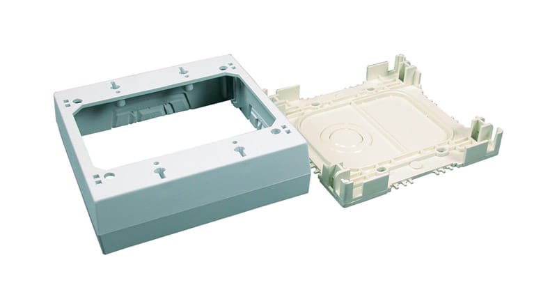 Legrand NM3-2 Square Plastic 2 gang Outlet Box Ivory