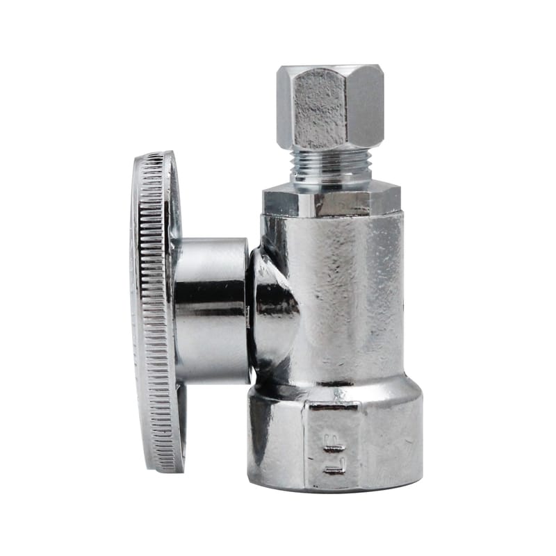 Keeney 2066PCLF 1/2 in. FIP in. X 1/4 in. Compression Brass Straight Valve
