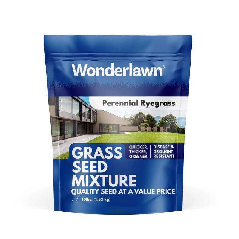 Barenbrug 22210 Wonderlawn Perennial Ryegrass Partial Shade/Sun Grass Seed Blend 10 lb