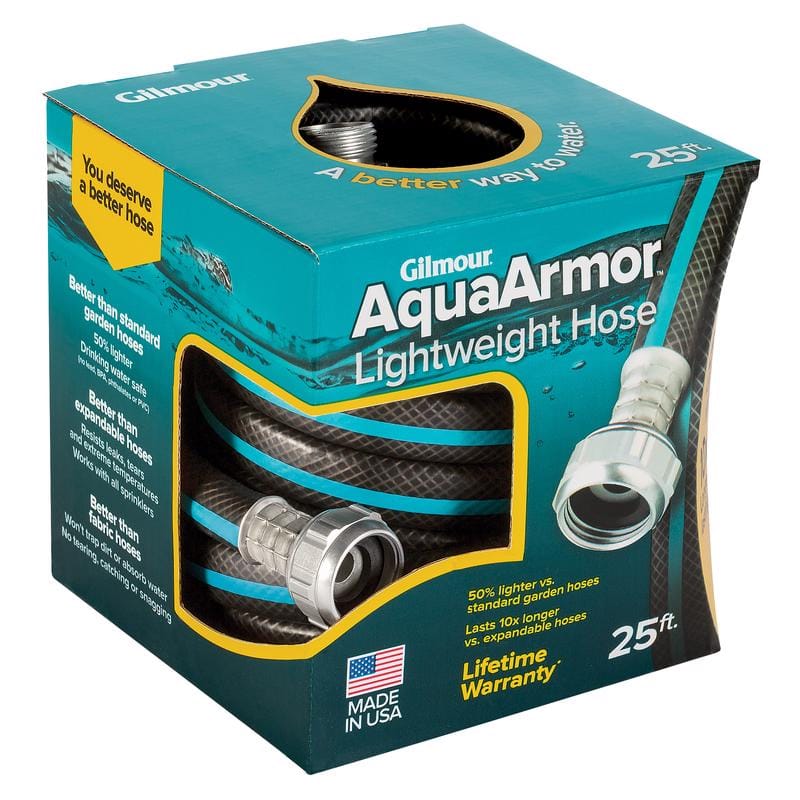 Gilmour 869251-1001 AquaArmor 1/2 in. D X 25 ft. L Expandable Lightweight Garden Hose