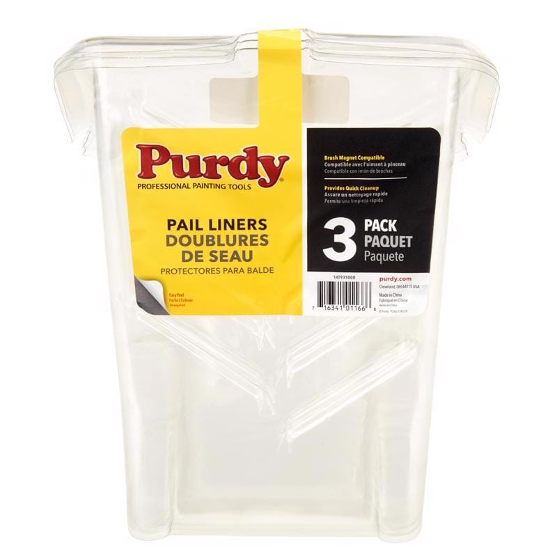 Purdy 14T931000 Pail Liners 4.5 in. W Clear Plastic Painters Tool