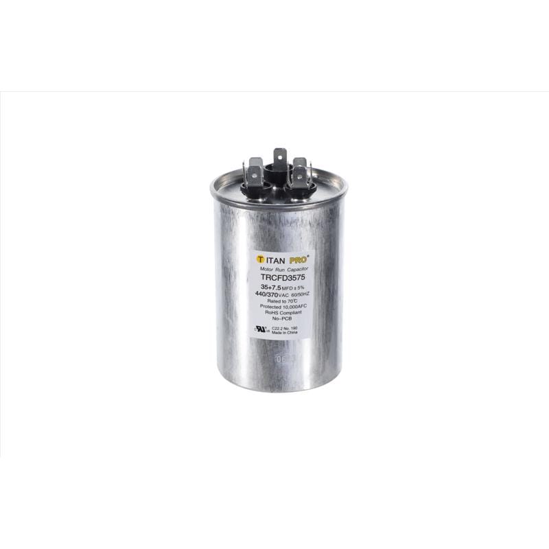 Titan Pro TRCFD3575 35+7.5 MFD 440 V Round Run Capacitor