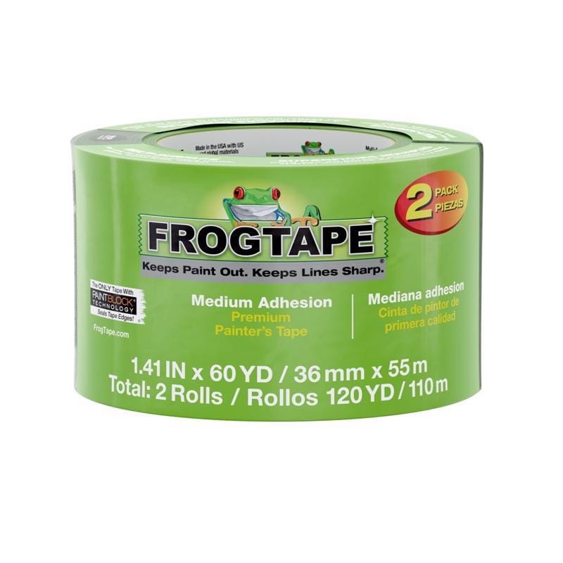 Shurtape 242868 Frog Tape 1.41 in. W X 60 yd L Green Medium Strength Painter's Tape 1 pk