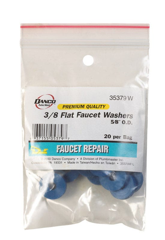 Danco 35379W 3/8 in. D Plain Rubber Washer 20 pk