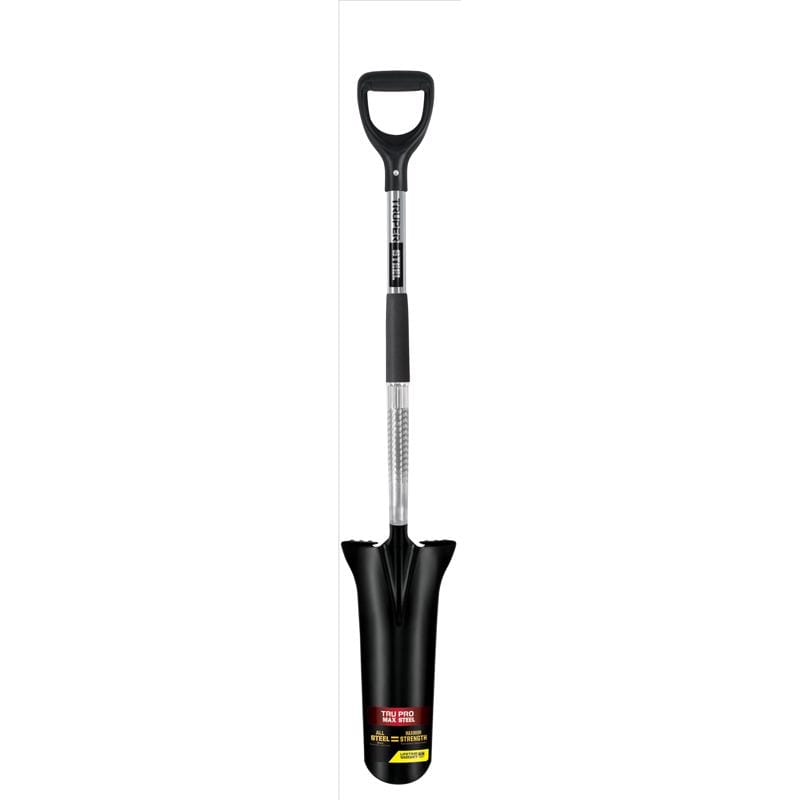 Truper PEP16-ST 48 in. Steel Round Drain Spade Steel Handle