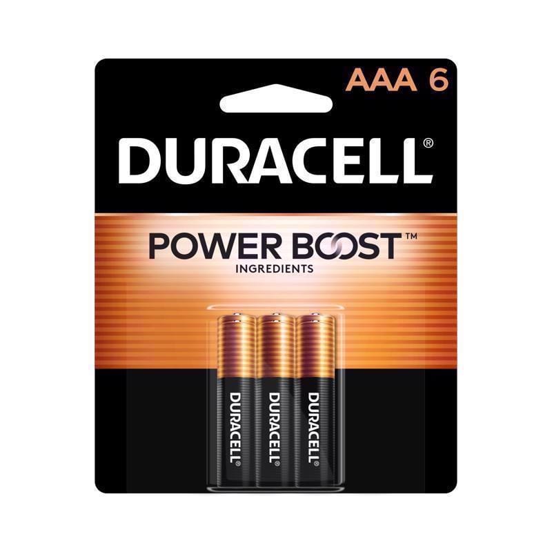 Duracell MN2400B6 Coppertop AAA Alkaline Batteries 6 pk Carded