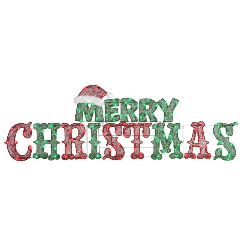 Gemmy 119876 Flat-tastic Merry Christmas 19 in. Yard Decor