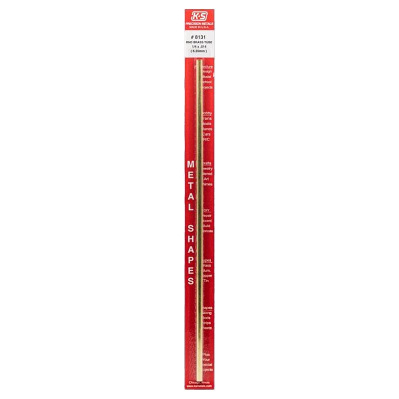 K&S 8131 1/4 in. D X 12 in. L Round Brass Tube 1 pk
