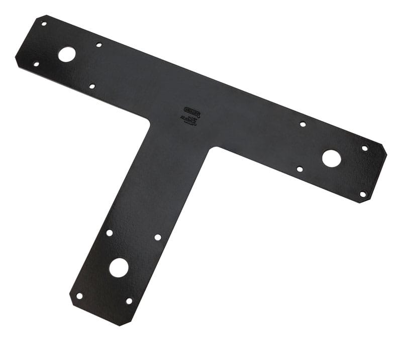 National Hardware N266-472 8 in. H X 1/8 in. W X 12 in. L Black Steel T-Plate