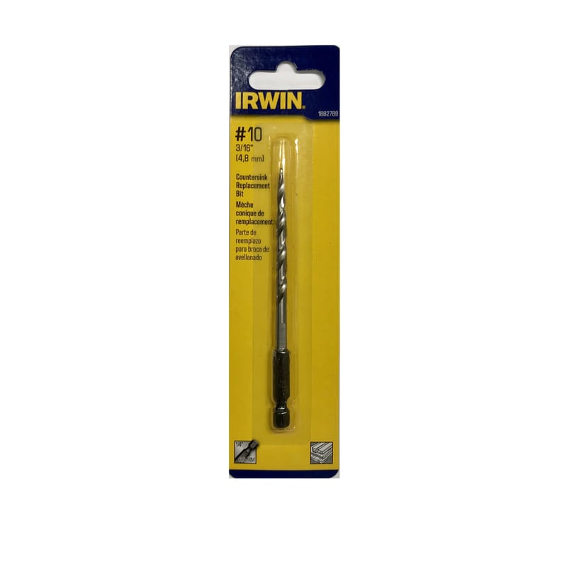 Irwin 1882789 #10 X 3/16 in. D X 5 in. L High Speed Steel Wood Countersink 1 pc