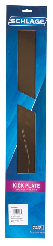 Schlage SC8400PA3 6X30 6 in. H X 30 in. L Brass Aluminum Kickplate