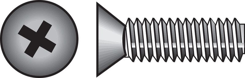 Hillman 101139 No. 1/4-20 Ga. X 1 in. L Phillips Flat Head Zinc-Plated Steel Machine Screws 100 pk