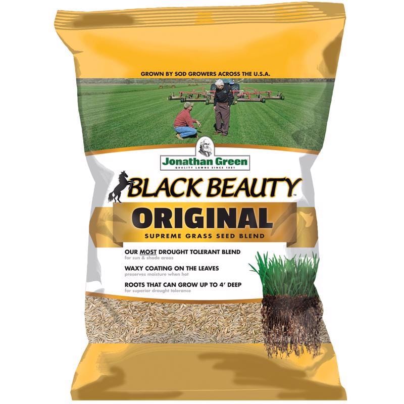 Jonathan Green 10315 Black Beauty Original Tall Fescue Blend Tall Fescue Grass Sun or Shade Grass Seed 25
