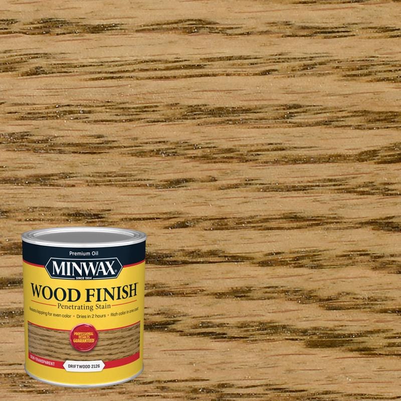 Minwax 70011444 Wood Finish Semi-Transparent Driftwood Oil-Based Penetrating Wood Stain 1 qt