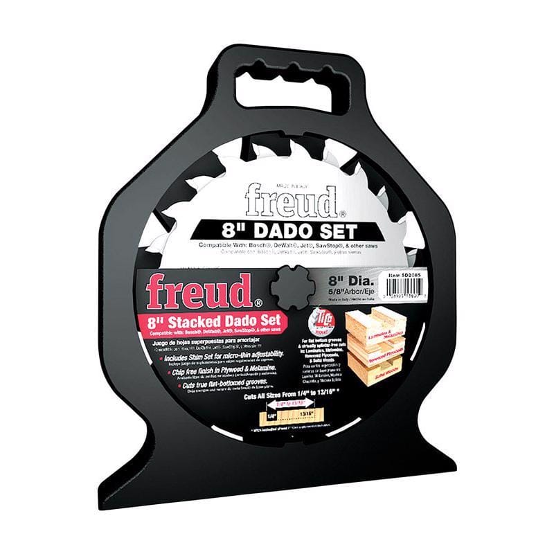 Freud SD208S 8 in. D X 5/8 in. TiCo Hi-Density Carbide Dado Set 12 teeth