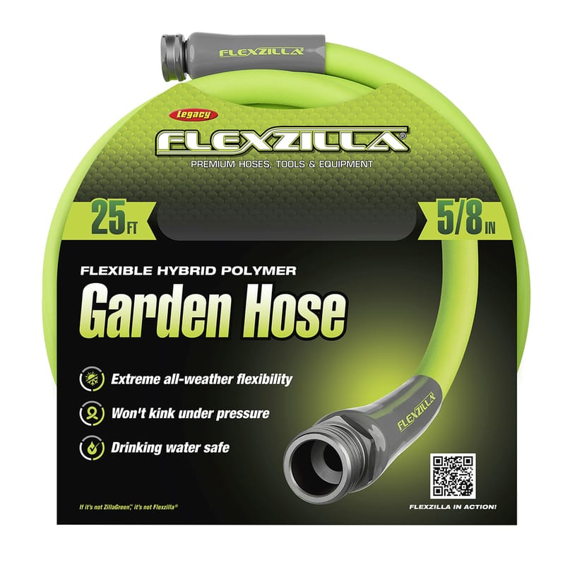 Legacy HFZG525YW Flexzilla 5/8 in. D X 25 ft. L Heavy Duty Premium Grade Garden Hose