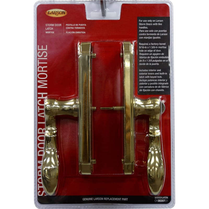 Larson CH3020701 M2 Bright Brass Gold Zinc Mortise Latch 1 pk