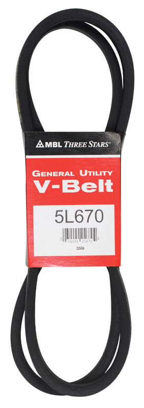 Mitsuboshi 5L670A FHP General Utility V-Belt 0.63 in. W X 67 in. L For Fractional Horsepower Motors