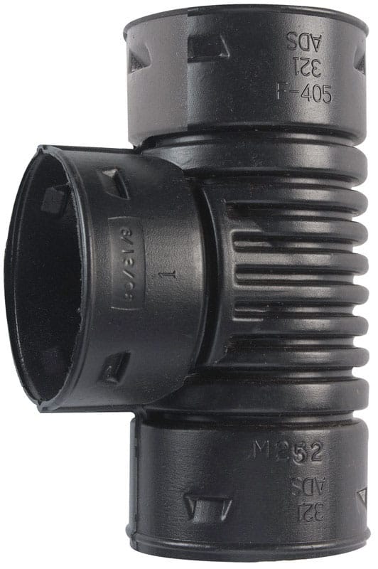 Advanced Drainage Systems 0321AA 3 in. Snap X 3 in. D Snap Polyethylene 8 in. Tee 1 pk