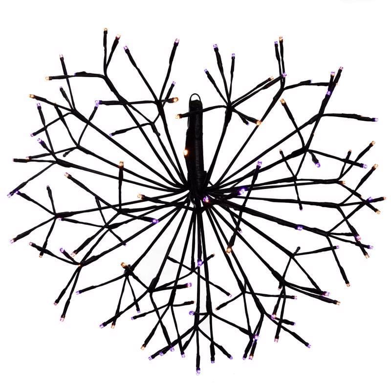 Celebrations 23-10014A Orange/Purple 20 in. LED Prelit Shimmering Sphere Halloween Decor