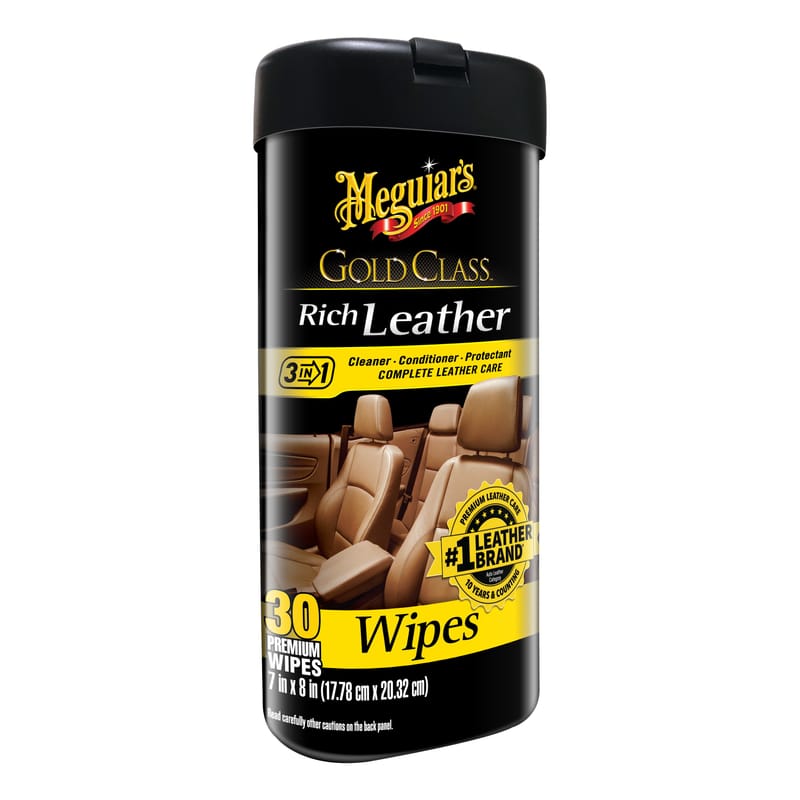 Meguiar'S G10900 Gold Class Leather Cleaner/Conditioner Wipes 30 ct