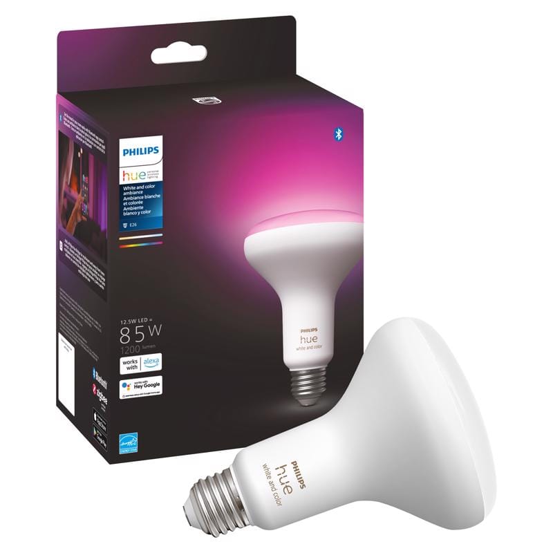Philips 577956 HUE BR30 E26 (Medium) Smart-Enabled LED Bulb White 85 Watt Equivalence 1 pk