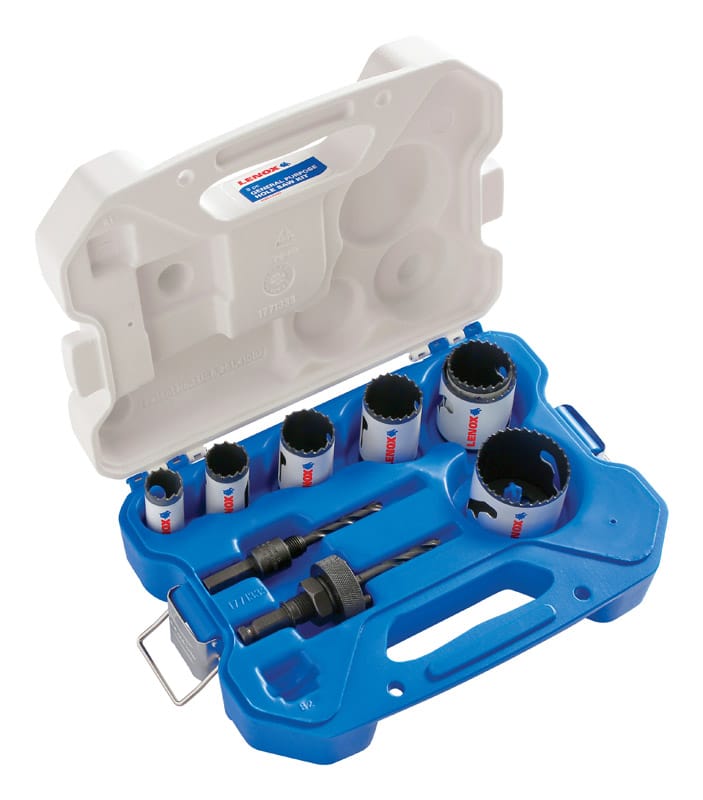 Lenox 30807700G Speed Slot Bi-Metal 1.5 in. L X 1/2 in. D Hole Saw Kit Arbor Included