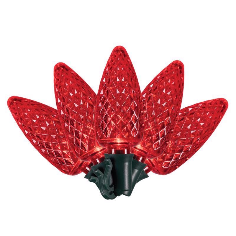 Celebrations C925FRDA Platinum LED C9 Red 25 ct String Christmas Lights 25 ft.