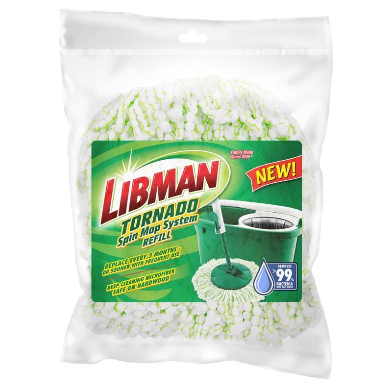 Libman 1284 Tornado Spin Microfiber Mop Refill 1 pk
