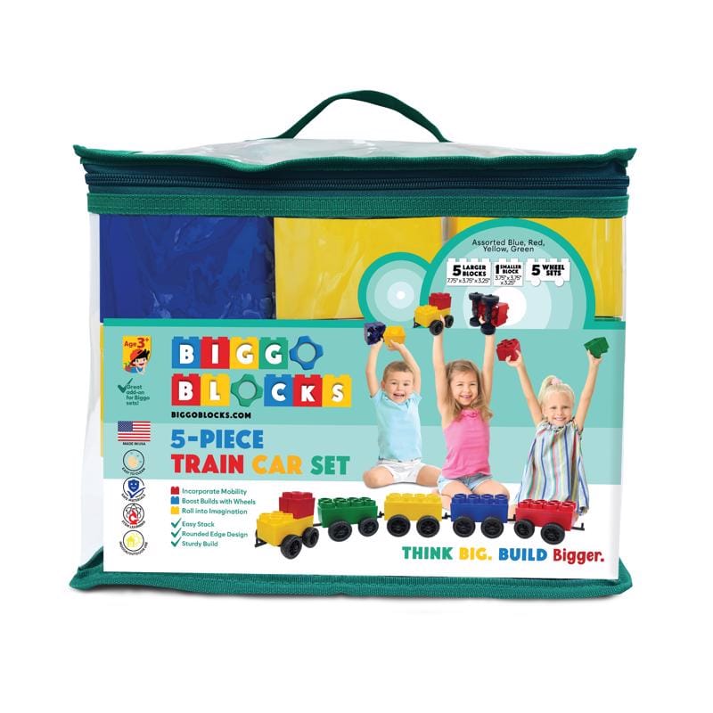 Biggo 207479 Jumbo Train Blocks Building Set Assorted