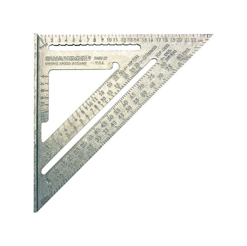 Swanson NA202 10 in. L X 1 in. H Aluminum Speed Square