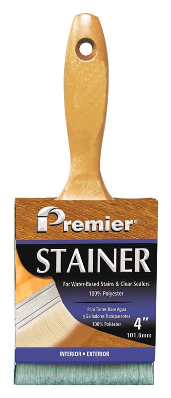 Premier P600-40 Stainer 4 in. Flat Stain Brush