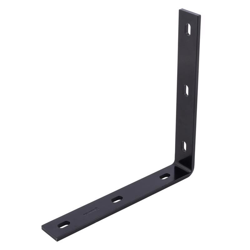 Hampton 02-3405-025 1.50 in. H X 10.25 in. W X 1/4 in. D Black Steel Inside/Outside Corner Brace