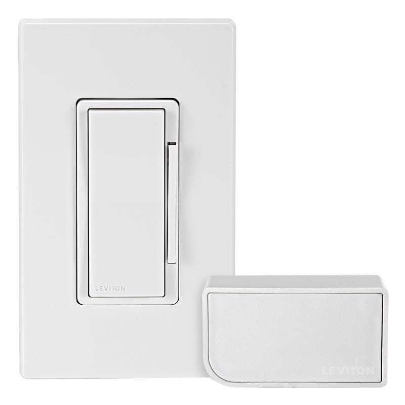 Leviton DNKIT-1RW Decora White Toggle Smart-Enabled Dimmer Switch w/Remote Control & Smart Bridge 1 pk