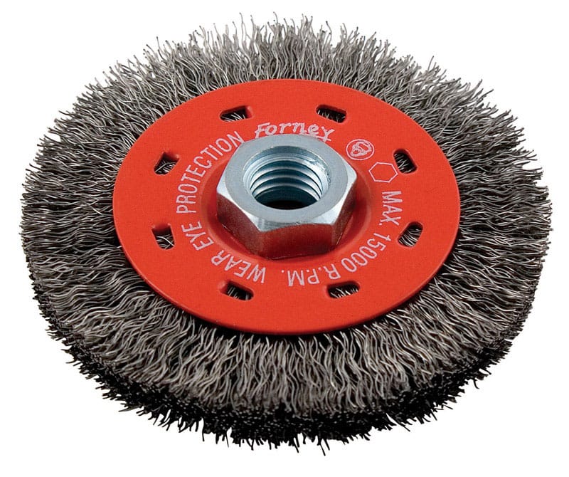 Forney 72788 Crimp W Whl 4" Coarse 5/8-11